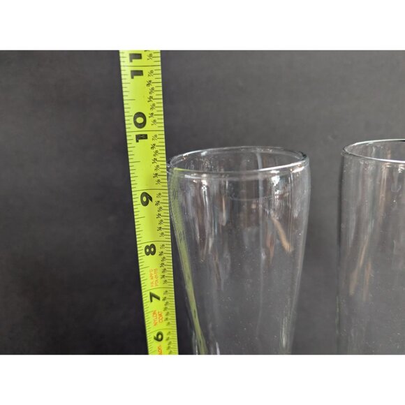 3 Clear Glass Libbey Pilsner Beer Drinking Glasses Tall 9.5" Classic Home Barwar - Picture 5 of 5